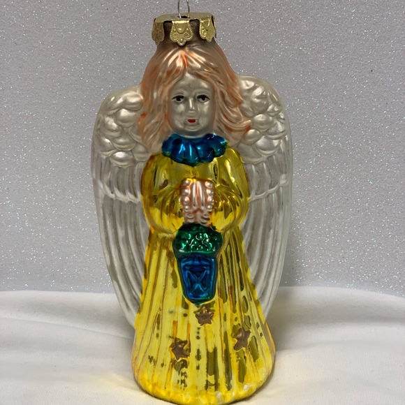 Holiday Vintage Glass Angel Christmas Ornament Poshmark